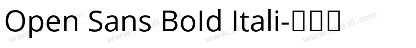 Open Sans BoId Itali字体转换